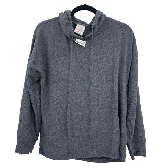 FREELOADER Nordstrom Brushed Hacci Long Sleeve Hoodie in Charcoal size S NWOT - Picture 6 of 8